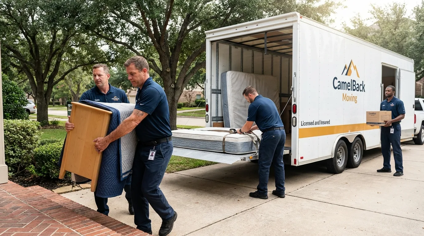 Crew loading residential truck for cross-state move from Carnation, WA